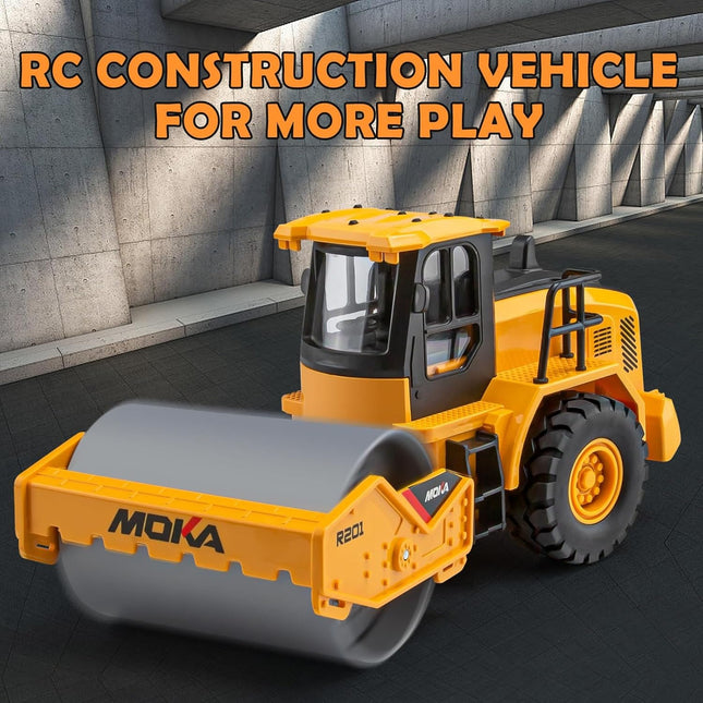 RC Road Roller | Remote Control Roller Truck with Lights & Sound | 2.4GHz  Rechargeable Battery