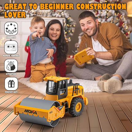 RC Road Roller | Remote Control Roller Truck with Lights & Sound | 2.4GHz  Rechargeable Battery