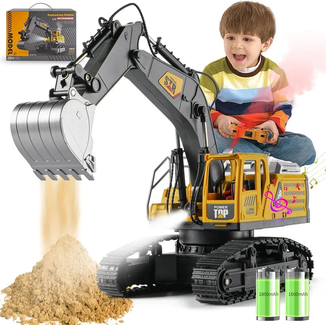 RC Excavator with Smoke - 2.4GHz - 12CH