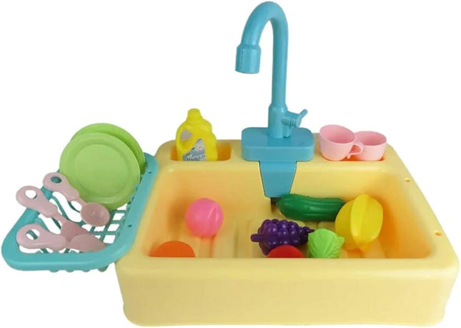 Kitchen sink with water