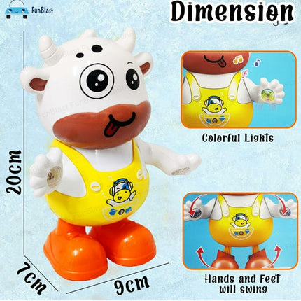 Dancing Animal Toy with Light & Sound – 4 Cute Models: Cow, Monkey, Bear & Duck | Musical Dancing Toy for Kids