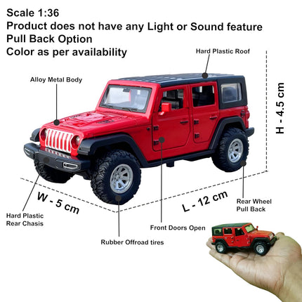Jeep Wrangler Rubicon -  1:36 Scale Model