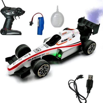 Remote control F1 race car with smoke
