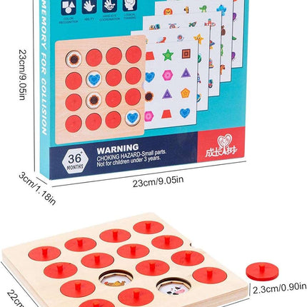 Memory collision - Wooden memory matching game