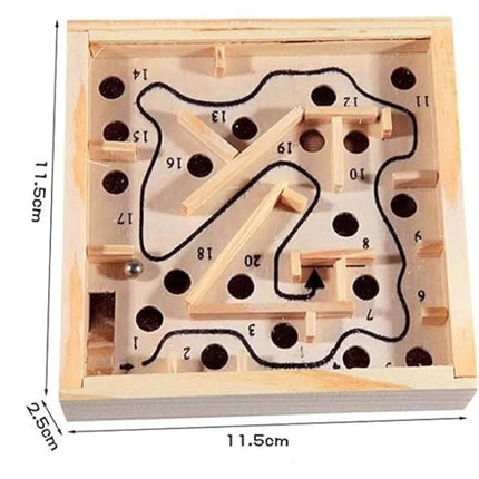 Mini Wooden Labyrinth Ball Maze Puzzle Game