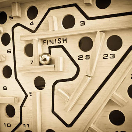 Mini Wooden Labyrinth Ball Maze Puzzle Game