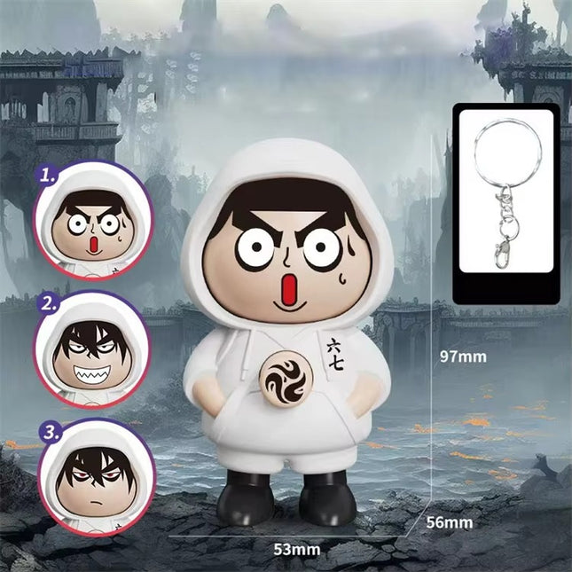 Face changing keychain toy