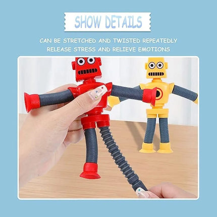 Robot suction tube Toy with Led light