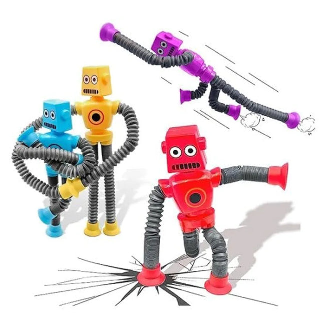 Robot suction tube Toy with Led light