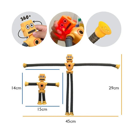 Robot suction tube Toy with Led light