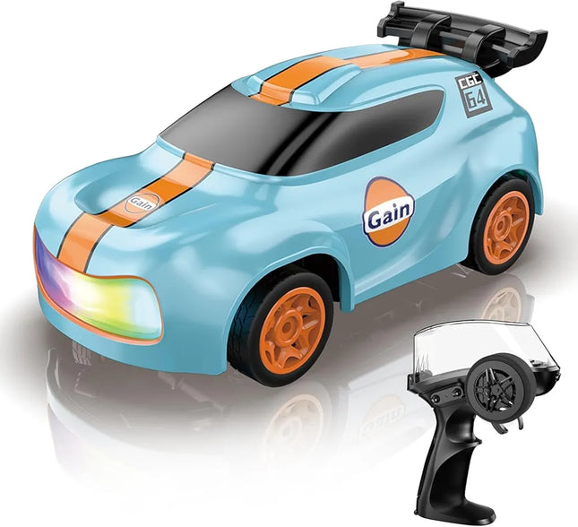 Mini RC Drift Car 1:64 Scale – 2.4GHz Remote Control Racing Car with LED Lights, Dual Speed Modes & Interchangeable Wheels | Mini Pocket Drift Toy for Kids, Boys & Girls