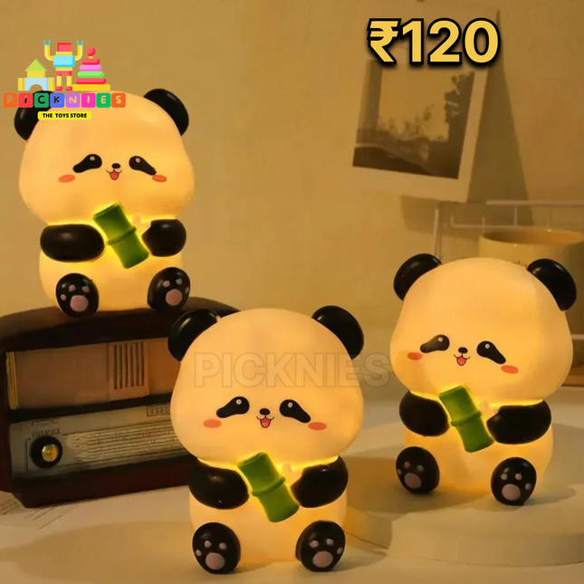 Big sitting panda with bamboo night light mini