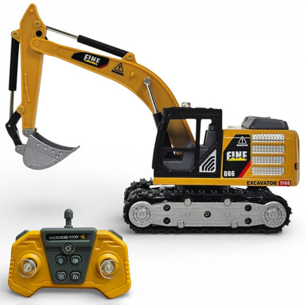 1:64 Scale RC Diecast Alloy Mini Excavator – Smart Control, Big Action! (Color as per stock)
