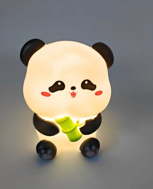 Big sitting panda with bamboo night light