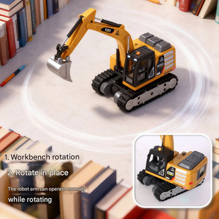 1:64 Scale RC Diecast Alloy Mini Excavator – Smart Control, Big Action! (Color as per stock)