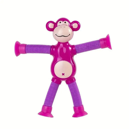 Monkey suction tube Toy with Led light