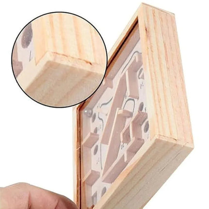 Mini Wooden Labyrinth Ball Maze Puzzle Game
