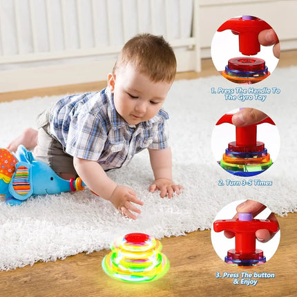Magic Pegtop Toy with Music & Lights