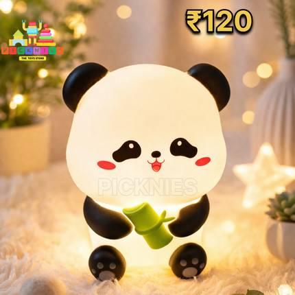 Big sitting panda with bamboo night light mini