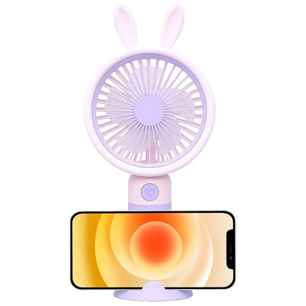 Rechargable Mini Turbo Fan & Phone Stand