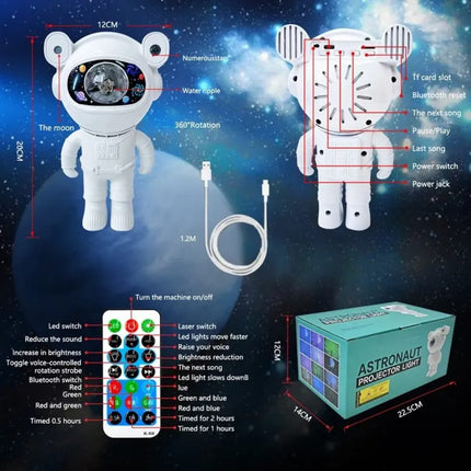 Astronaut Projector with Bluetooth Speaker