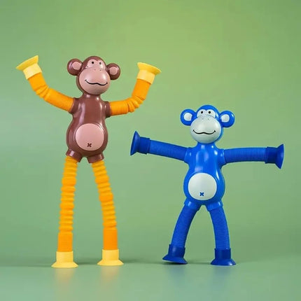 Monkey suction tube Toy with Led light