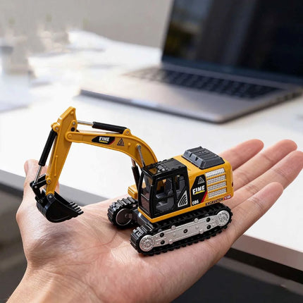 1:64 Scale RC Diecast Alloy Mini Excavator – Smart Control, Big Action! (Color as per stock)