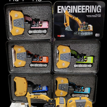 1:64 Scale RC Diecast Alloy Mini Excavator – Smart Control, Big Action! (Color as per stock)