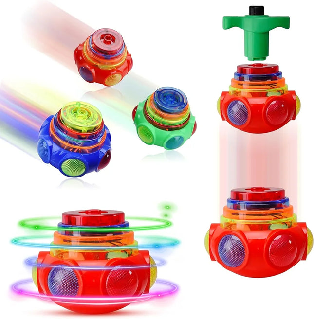 Magic Pegtop Spinner Toy with Music & Lights